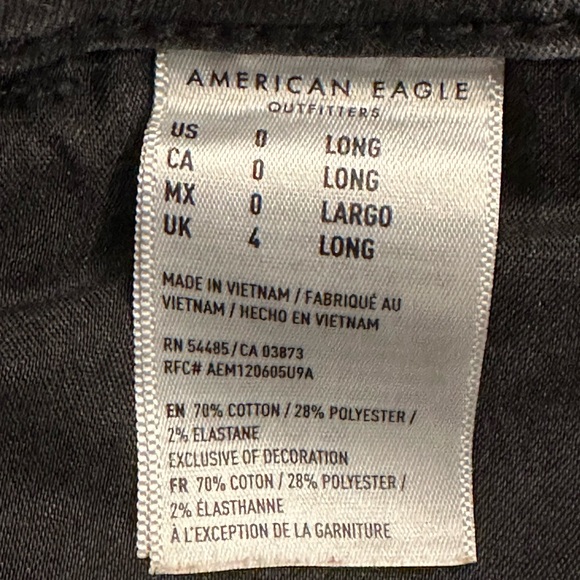 American Eagle Outfitters Hi-Rise Jegging Super Stretch Charcoal Jeans 0 Long - Picture 9 of 13